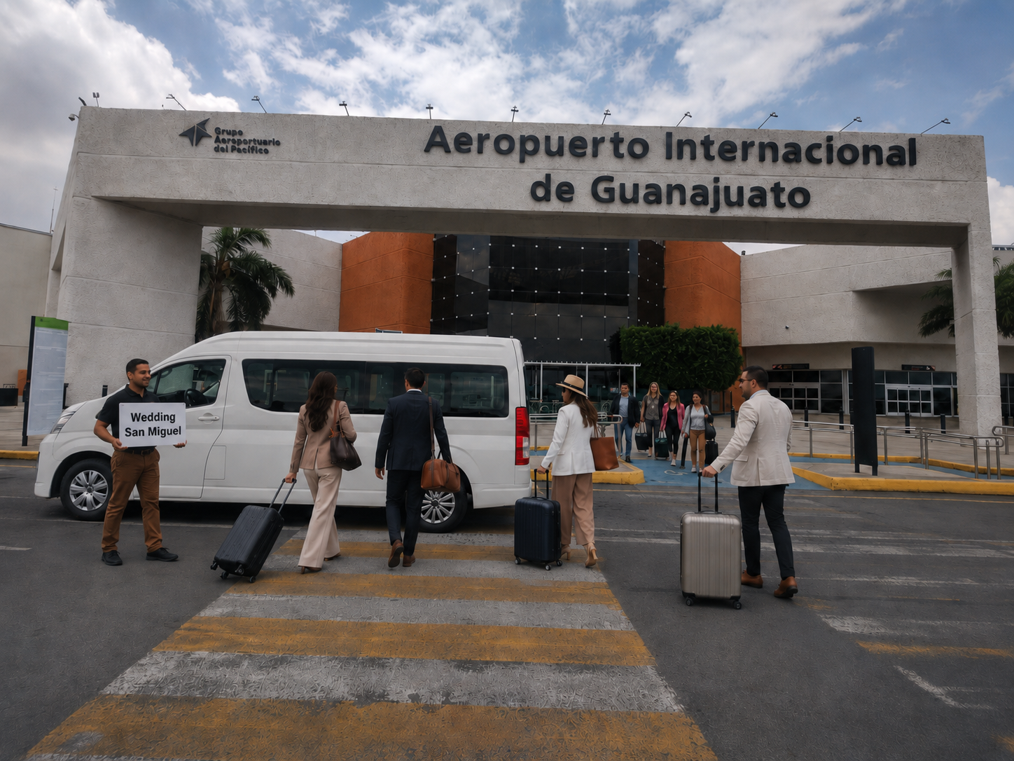 Traslados de aeropuerto for wedding guests arriving in San Miguel de Allende