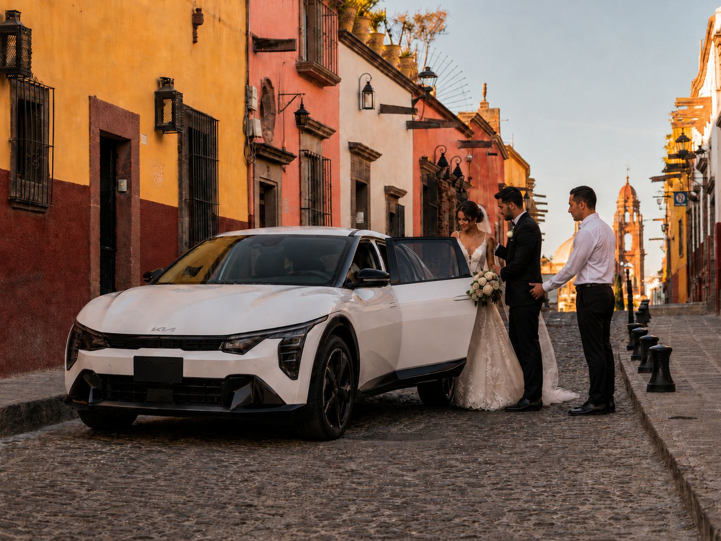 Transporte privado for a wedding couple in San Miguel de Allende