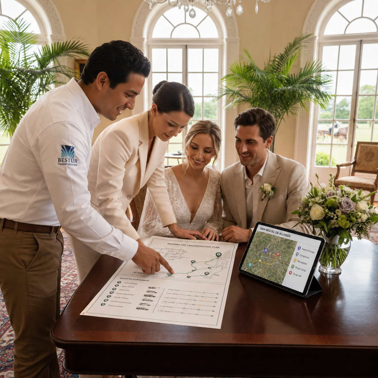 Logística de transporte con wedding planner en San Miguel de Allende